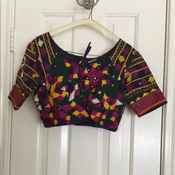 Ethnic Indian Wear Vintage Traditional Mirror work Chaniya  Choli - Picture 7 of 11